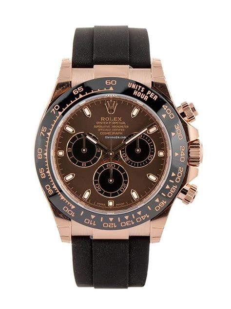 Rolex Daytona in oro rosa 18 carati e cinturino in caucciù